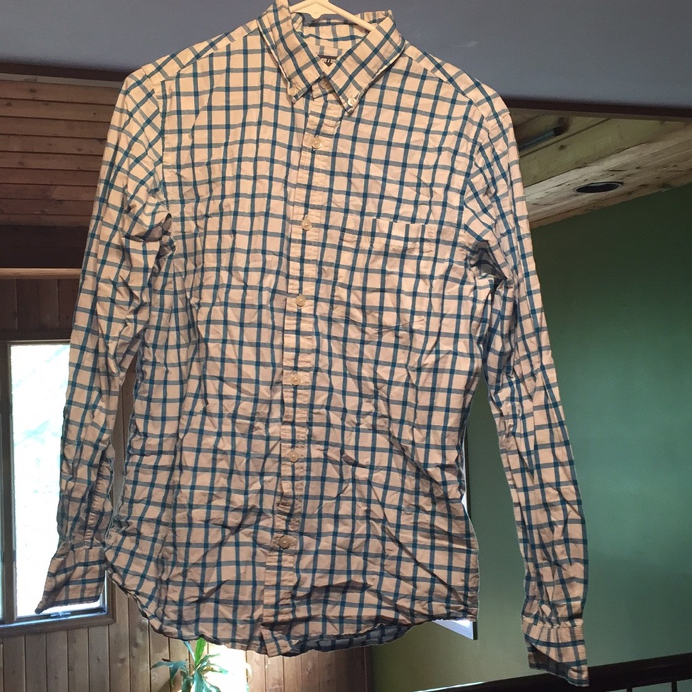 Checkered Long Sleeve Dress Shirt